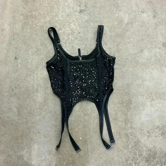 Steve Madden sequin  corset top - Picture 2 of 6